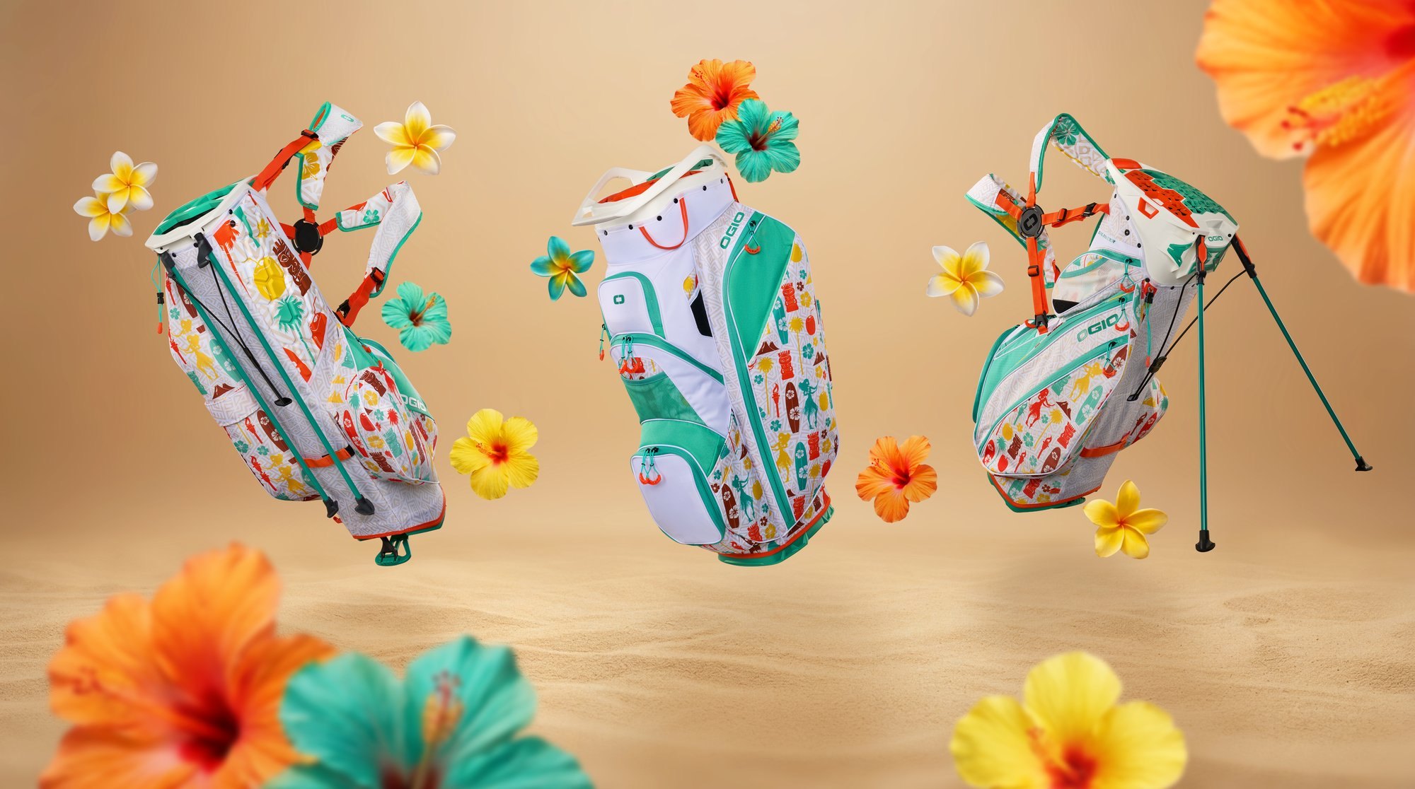OGIO Luau bags with hibiscus